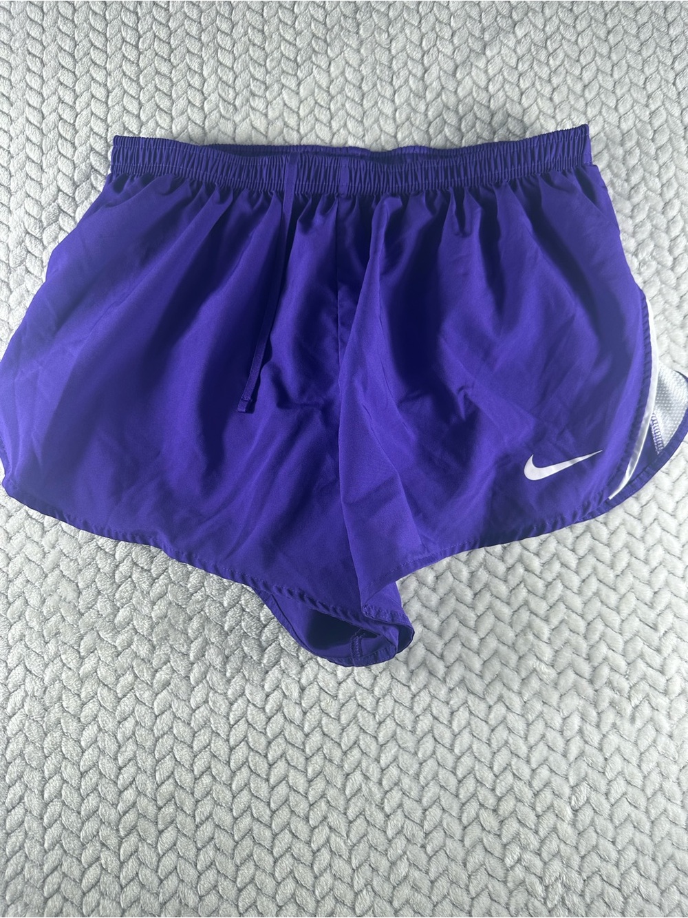 Nike Dri-FIT Women's Athletic Running Shorts L Purple Elastic Waist